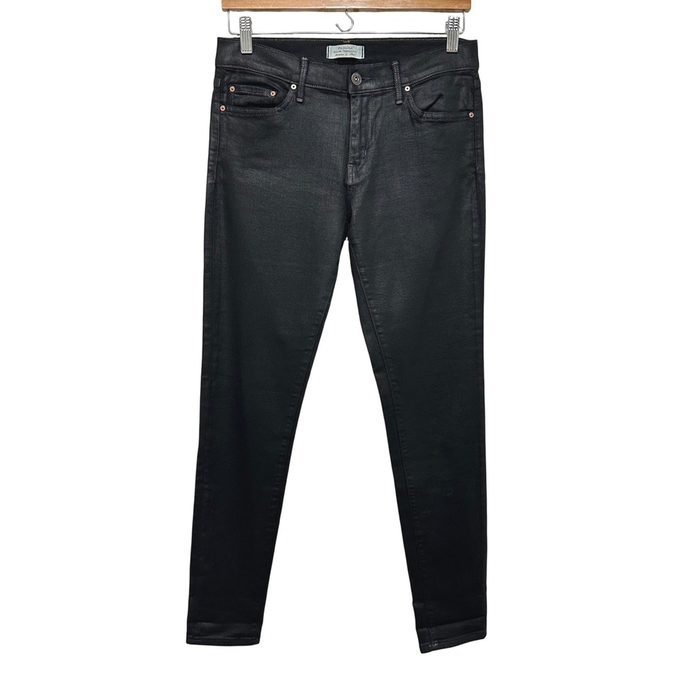 PRINCIPLE Denim Innovators Dreamer Black Coated Skinny Jeans Womens 28 Modern